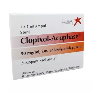 Клопиксол Акуфаз раствор для в/м введения 50мг/мл 1мл №1 (1 амп!!!)