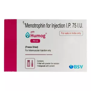 Хумог 75 МЕ (Менотропин) :: Humog HP 75МЕФСГ+75МЕЛГ, лиоф. д/р-ра для в/м введ, 1 шт.