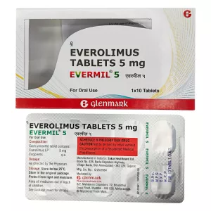 Эверолимус 5мг (Олирамус, Николимус, Афинитор аналог) таблетки :: Evermil 5мг №10